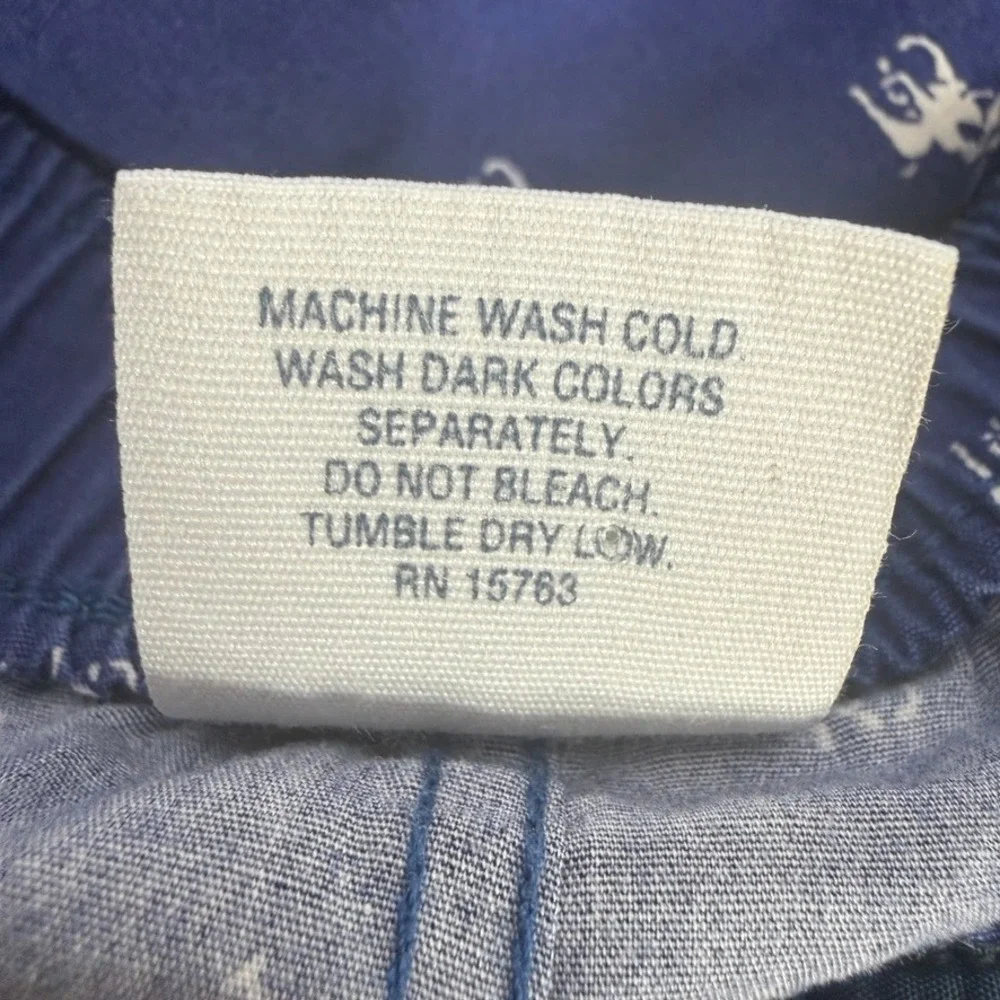Polo Ralph Lauren Men's M Navy All Over Pony Pajama Pants 100% Cotton